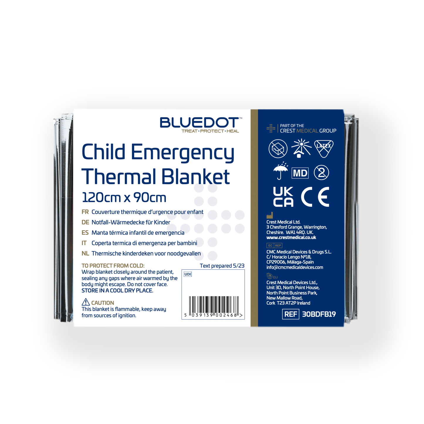 Blue Dot Child Emergency Thermal Blanket